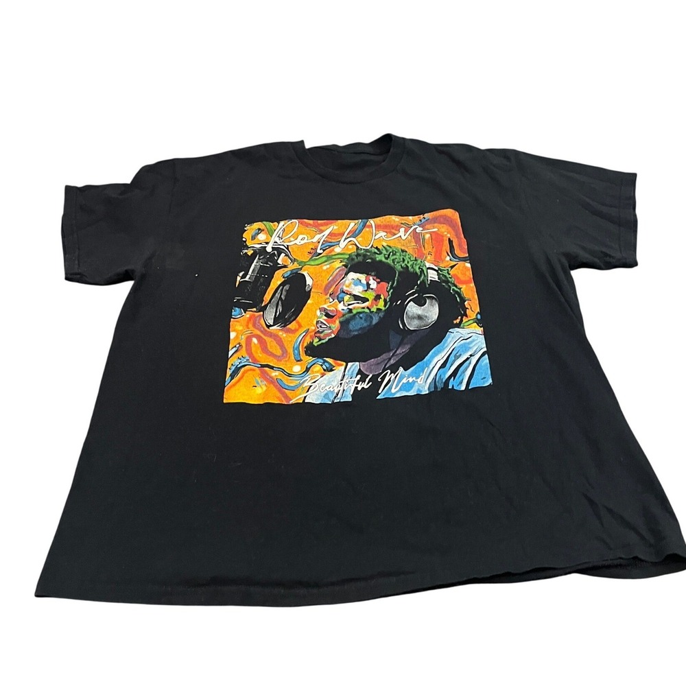 Rod Wave T Shirt Mens L Black Beautiful Mind Tour 2022 Concert Graphic Tee